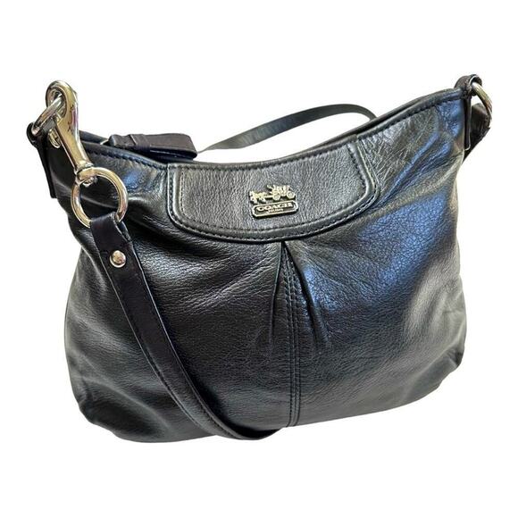 COACH Vintage Madison Black Pebbled Crossbody Black Bag - Picture 1 of 16